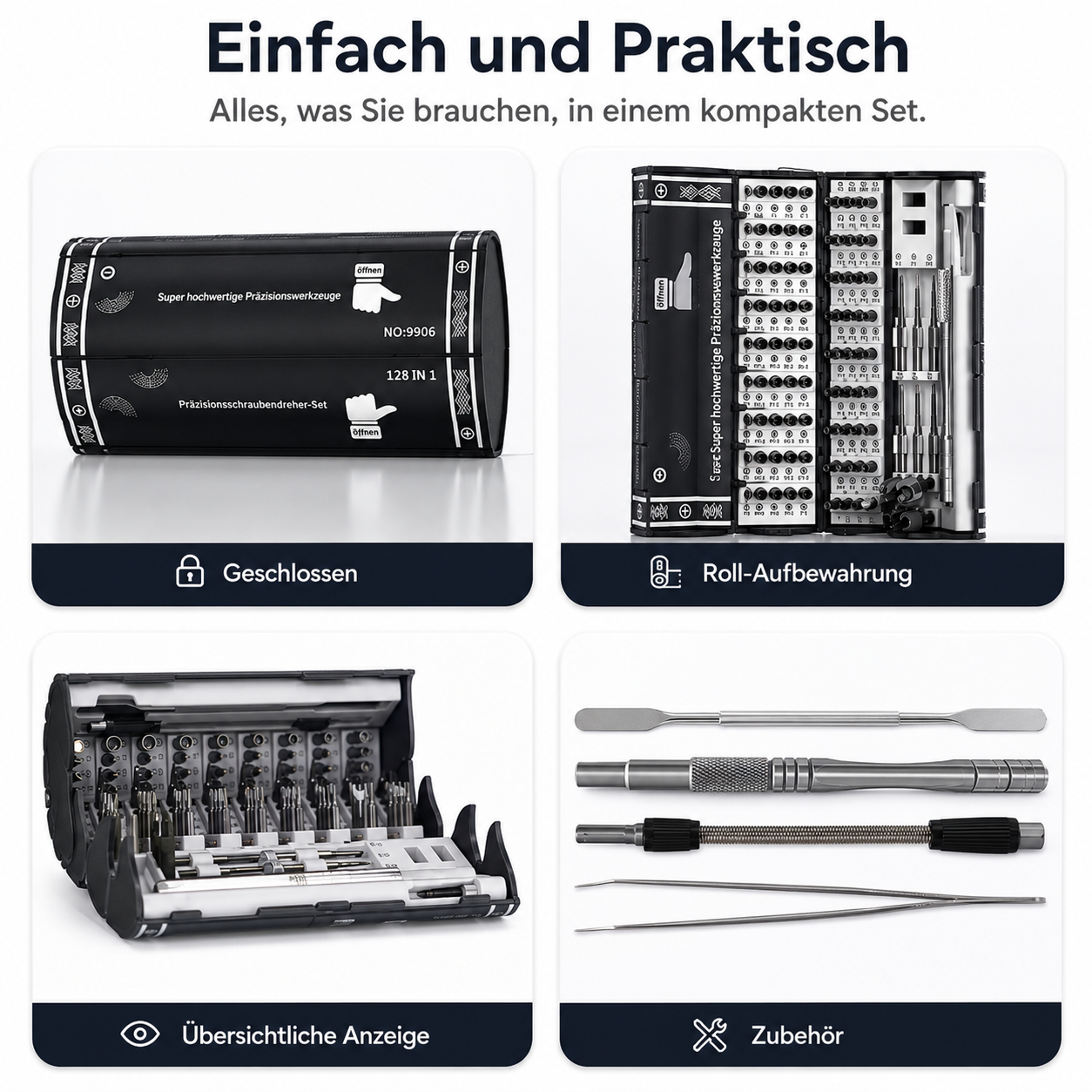 FixWerk™ 128-in-1 Präzisions-Schraubendreher-Set
