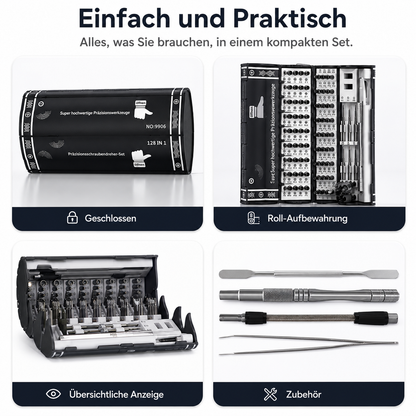 FixWerk™ 128-in-1 Präzisions-Schraubendreher-Set